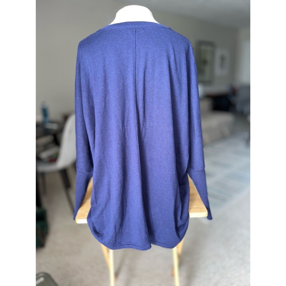 Pure JJill XL Classic V-Neck Women's Tunic - Navy Long Sleeve - Picture 3 of 7